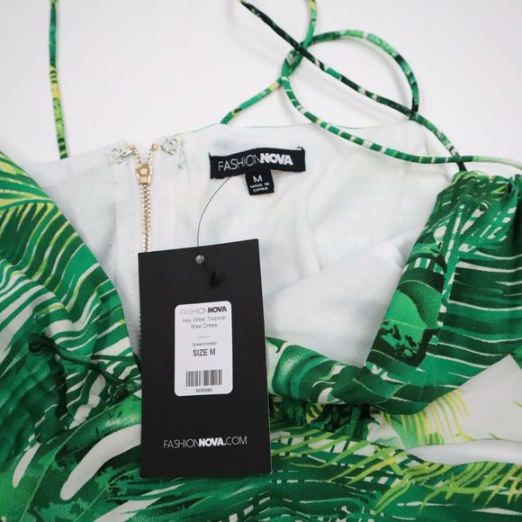 Fashion Nova Key West Maxi Tropical Dress Sz Medium  Womens Long Summer - Picture 11 of 15